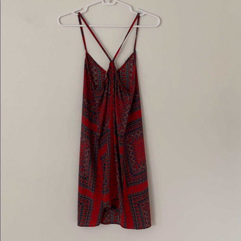 Red Patterned Sundress - image 3